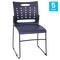 Flash Furniture 881 lb. Capacity Navy Sled Base Stack Chairs, 5PK 5-RUT-2-NVY-BK-GG - alternate 10